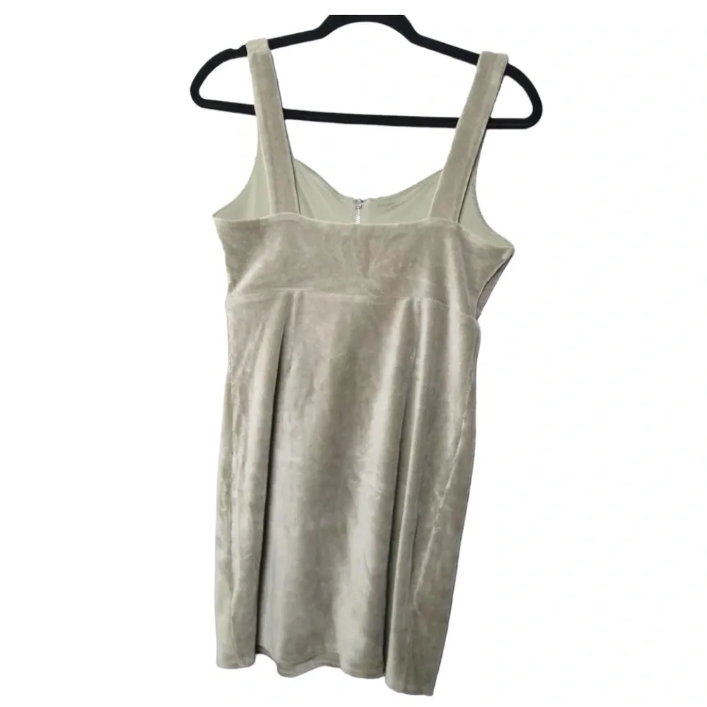 NWT! 90s style Wild Fable Dress woman’s Medium green ribbed corduroy style - Picture 2 of 5